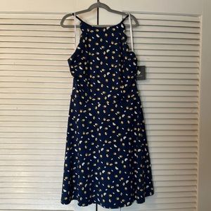 Navy blue flower dress